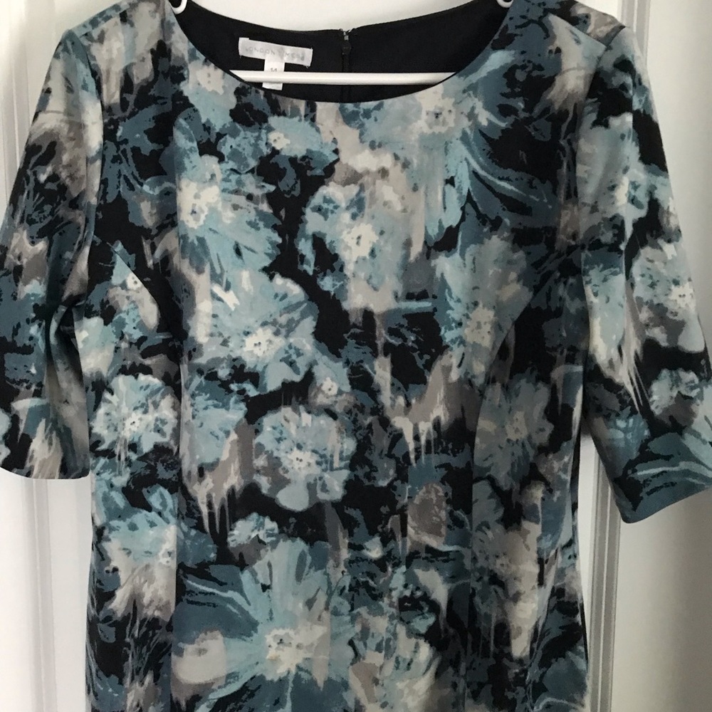 Blue shift dress